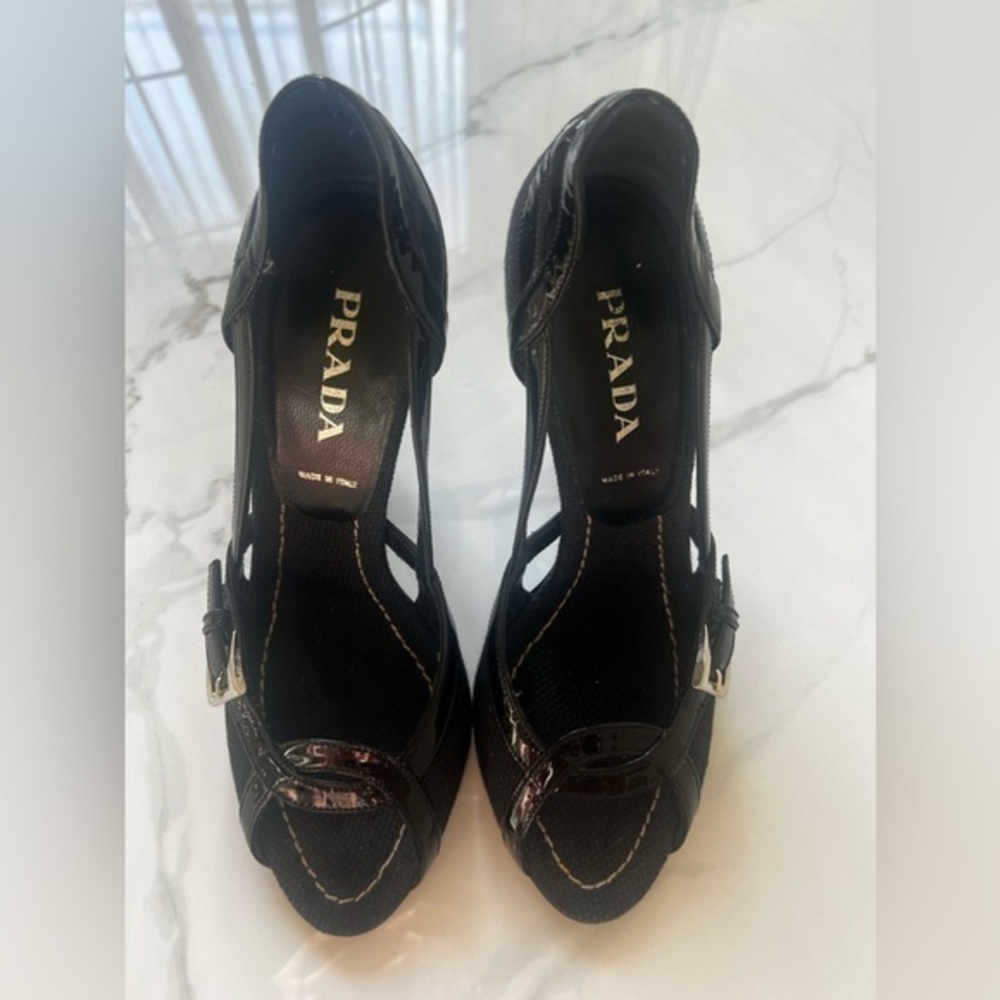 PRADA vero cuoio Sandals Heels sz 36 (6)
